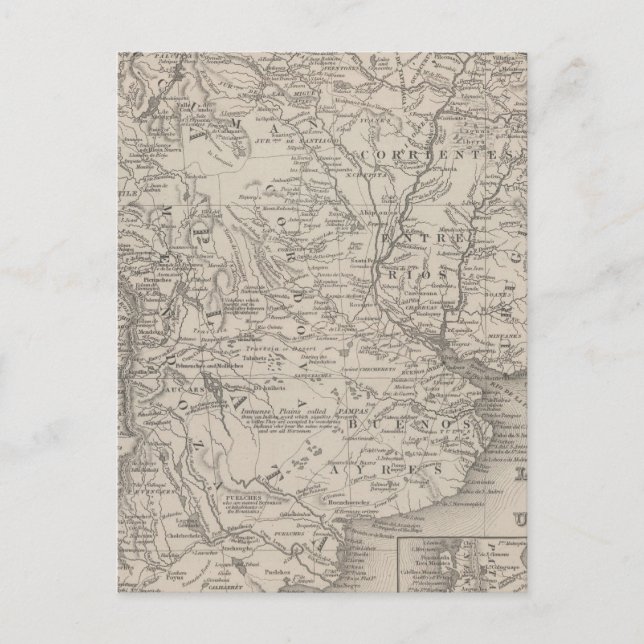 Postal Chile, La Plata y Uruguay (Anverso)