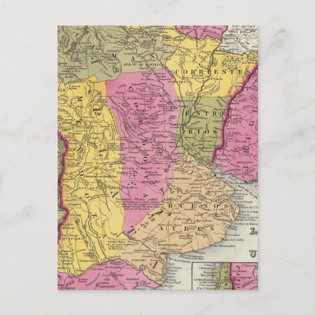 Postal Chile, La Plata Y Uruguay (Anverso)