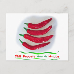 Postal Chile Peppers me hace feliz