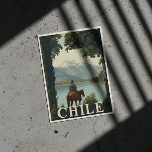 Postal Chile Viaje Vintage   Montaña Andes