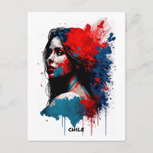 Postal chilena - Retrato - Mundo de las mujeres (Anverso)