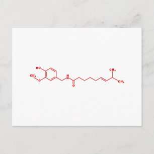 Postal Chili Capsaicin Fórmula Química Molecular