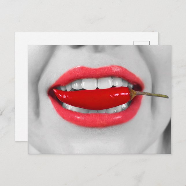 Postal Chili pepper lips (Anverso / Reverso)