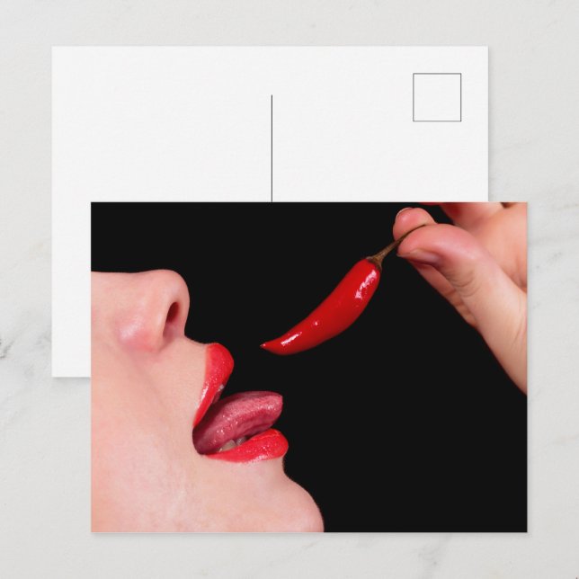 Postal Chili pepper lips (Anverso / Reverso)