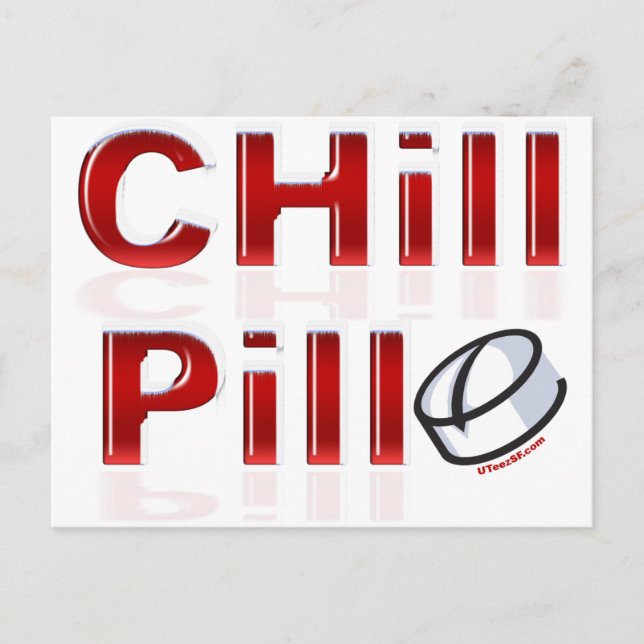 Postal Chill Pill Funny PMS (Anverso)