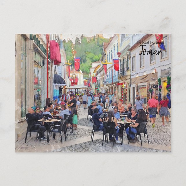 Postal Chillin en Tomar, Portugal (Anverso)