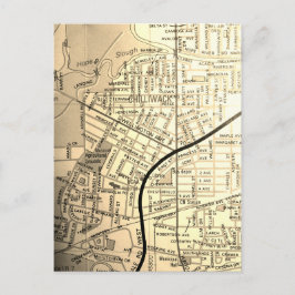 Postal Chilliwack, Columbia Británica, Canada Vintage Map
