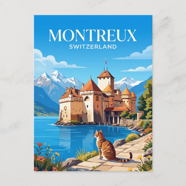 Postal Chillon Castle Switzerland (Anverso)