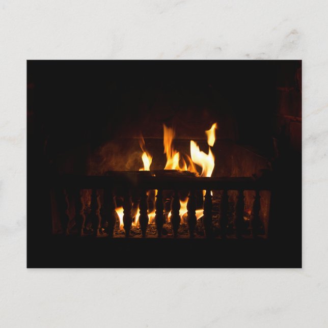 Postal Chimenea en casa (Anverso)