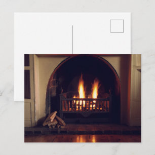 Postal Chimenea en casa