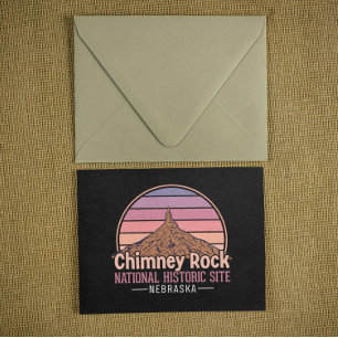 Postal Chimney Rock Nebraska Impresión Vintage – Retro 
