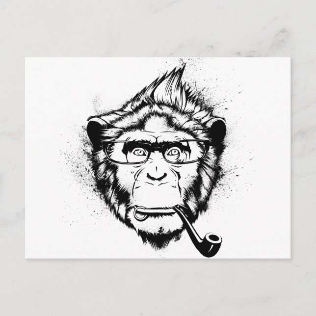 Postal Chimpancé característico (Anverso)