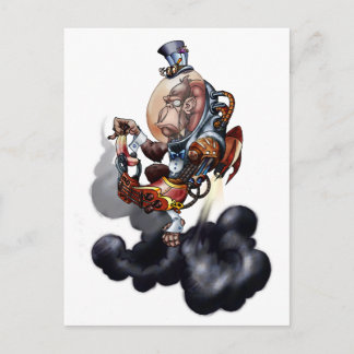 Postal Chimpancé espacial Steampunk