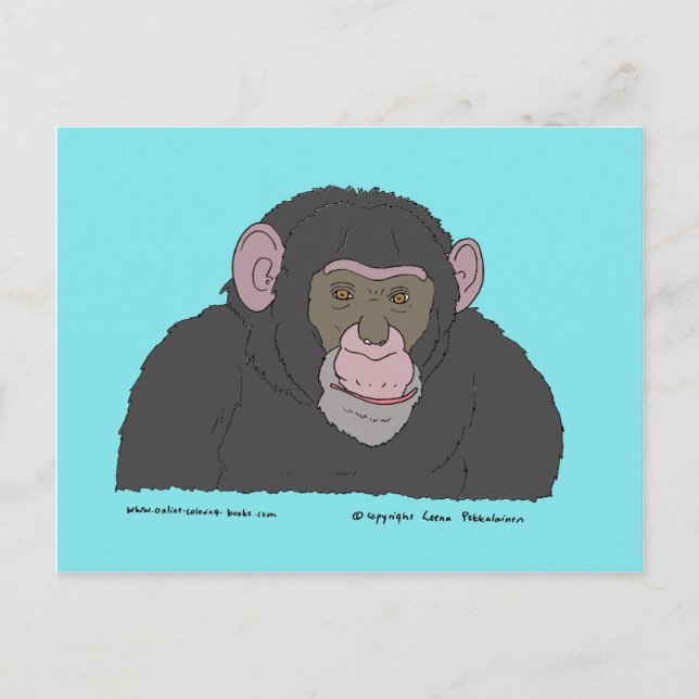 Postal Chimpanzee (Anverso)