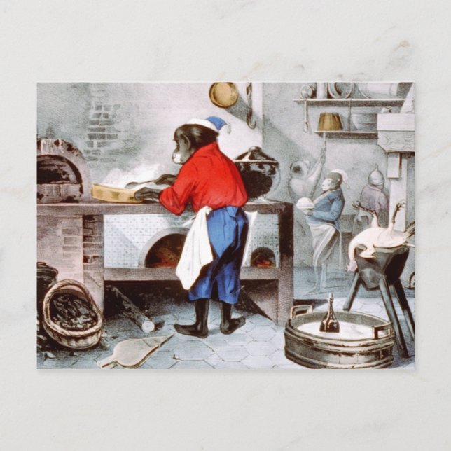Postal Chimpanzee Chef (Anverso)
