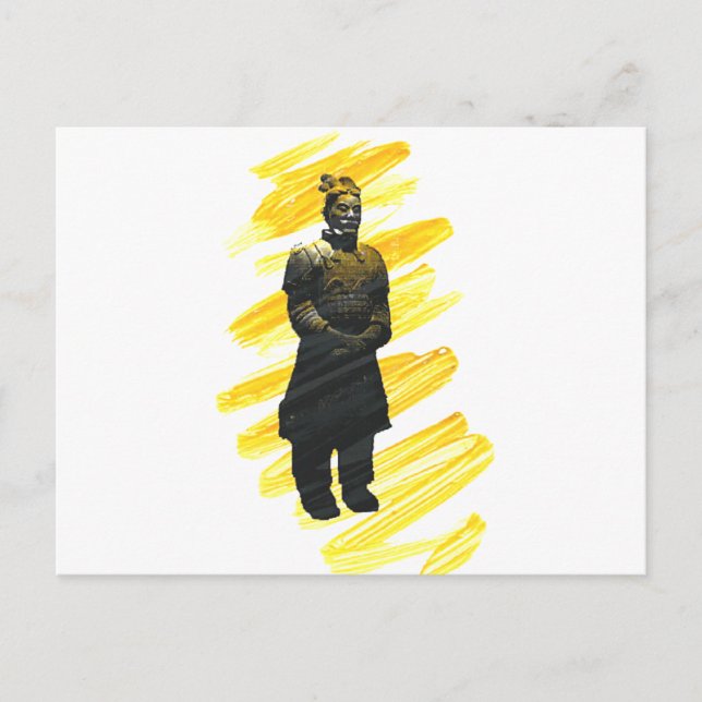 Postal China 2002 El guerrero de la terracota El M (Anverso)