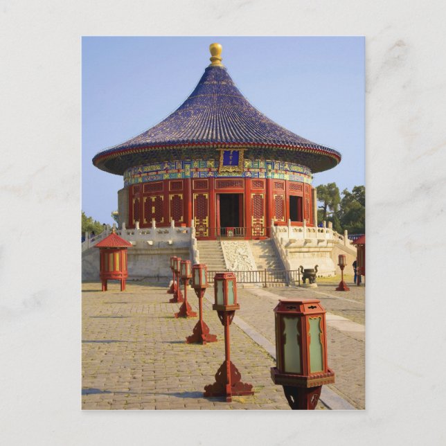 Postal China, Beijing, Parque Tian Tan, Templo del Cielo, (Anverso)
