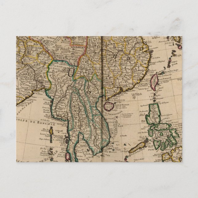 Postal China e India (Anverso)