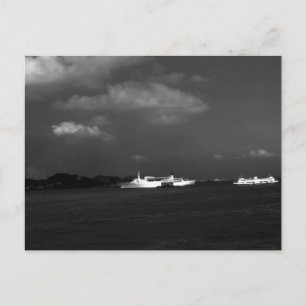 Postal China Hong Kong vintage barcos de viajeros de la b