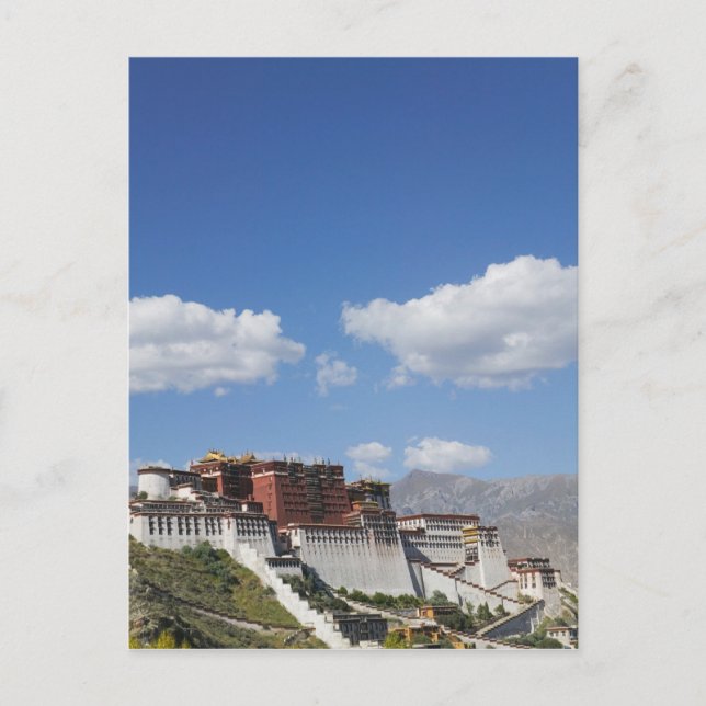 Postal China, Tíbet, Lhasa, Palacio de Potala (Anverso)