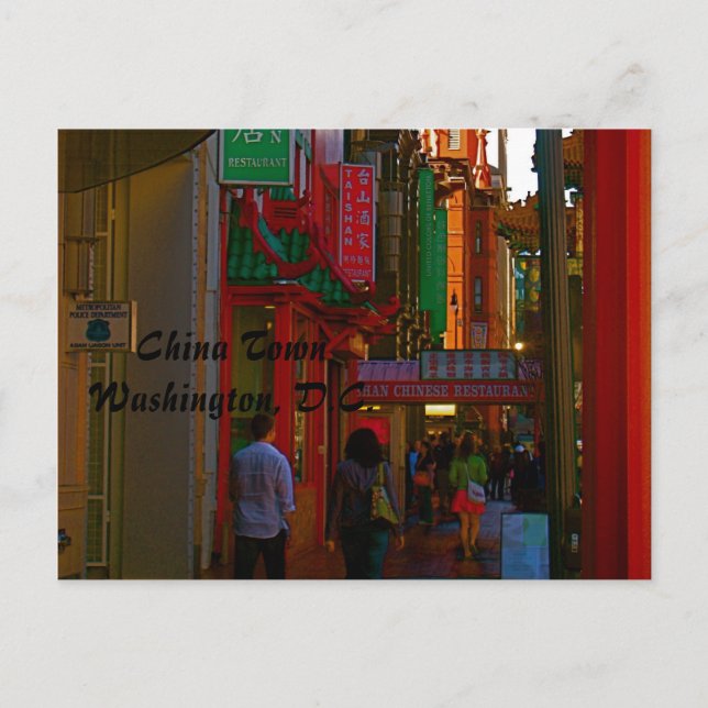 Postal China Town, Washington, D.C. Postcard (Anverso)