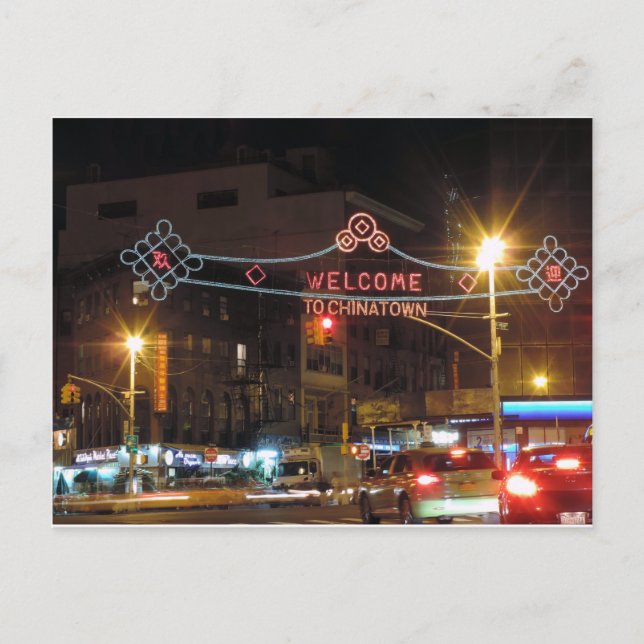 Postal Chinatown de la ciudad de Nueva York (Anverso)