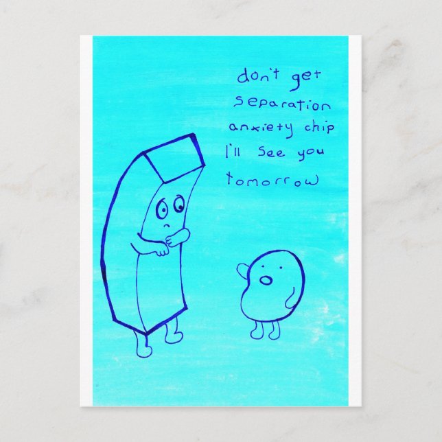Postal chip y papa nueva (Anverso)