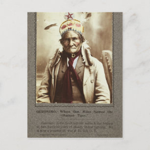 Postal Chiricahua Apache líder indio geronimo retrato