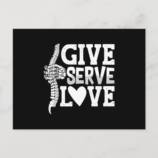 Postal Chiropractic Give Serve Love Spine Chiropractor (Anverso)