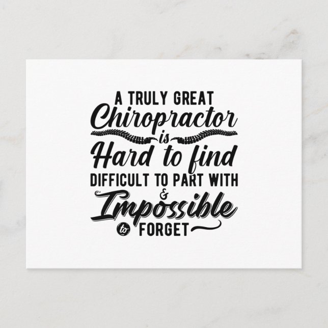 Postal Chiropractic Truly Great Chiropractor Spine Chiro (Anverso)