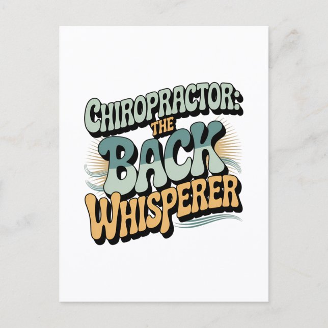 Postal Chiropractor Back Whisperer Gift Idea (Anverso)