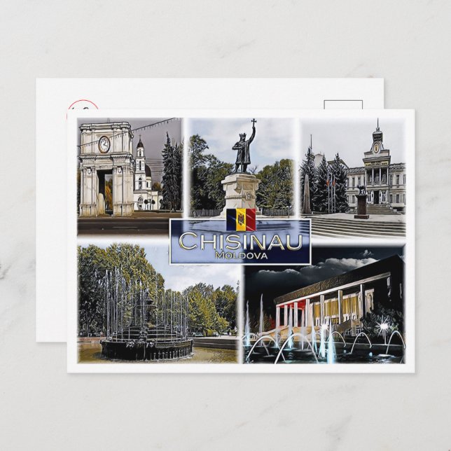 Postal Chisinau - Moldavia - Mosaico - (Anverso / Reverso)