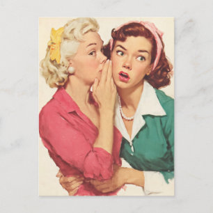 Postal Chismes Retro y Secretos de Glamour