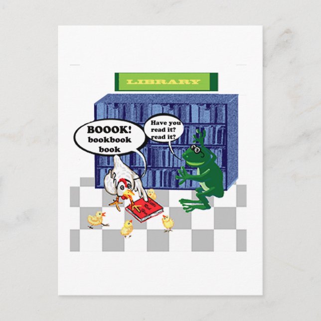 Postal Chiste DE BIBLIOTECA CHOOK (Anverso)