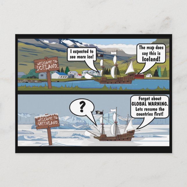 POSTAL CHISTE DE CAMBIO CLIMÁTICO (Anverso)