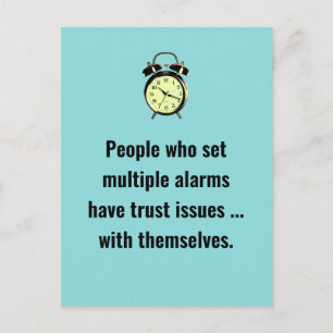 Postal Chiste de confianza de reloj de alarma / sólo para