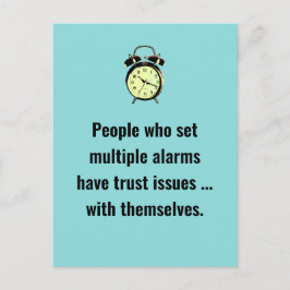 Postal Chiste de confianza de reloj de alarma / sólo para