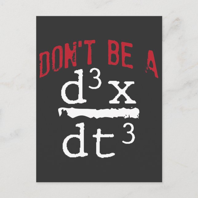 Postal Chiste de Física de Nerdy Math divertido matemátic (Anverso)