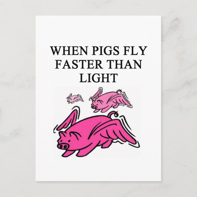 Postal chiste de física divertida (Anverso)