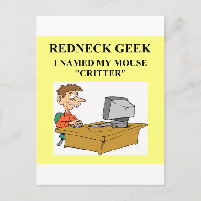 Postal chiste de geek de computadora (Anverso)