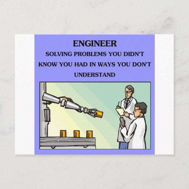 Postal chiste de ingeniería de ingeniería (Anverso)