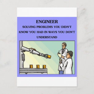 Postal chiste de ingeniería de ingeniería