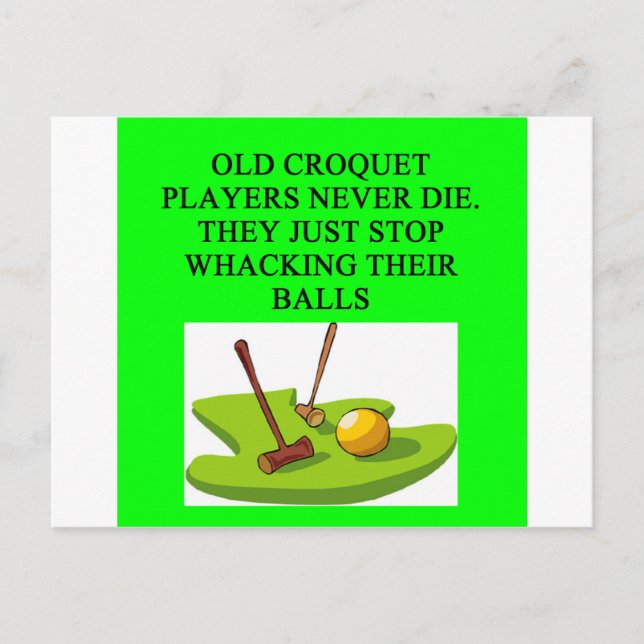 Postal Chiste de jugador CROQUET (Anverso)