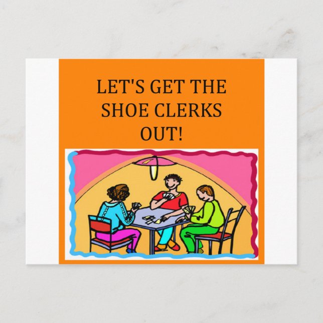 Postal chiste de jugador de póquer (Anverso)