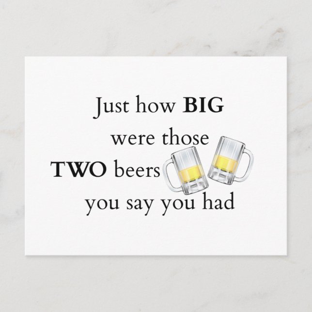 Postal Chiste de los polis, cómo es grande. (Anverso)