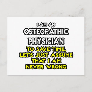 Postal Chiste de Médicos Osteopáticos .. Nunca equivocado