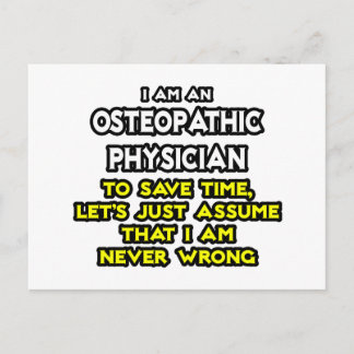 Postal Chiste de Médicos Osteopáticos .. Nunca equivocado