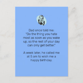 Postal Chiste de Papá Sarcástico para Feliz Cumpleaños