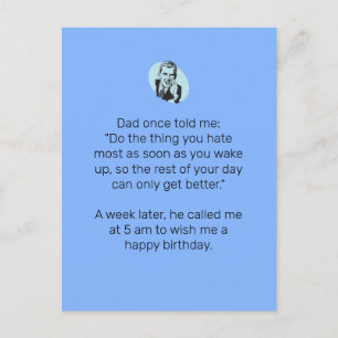 Postal Chiste de Papá Sarcástico para Feliz Cumpleaños