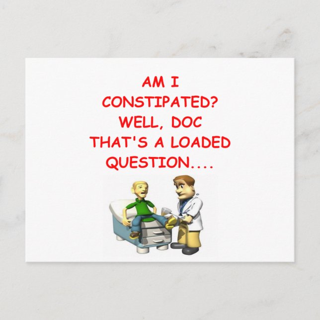 Postal chiste de proctología (Anverso)
